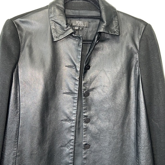 MAXAZRIA  black mixed/ leather jacket 🇺🇸 - Picture 6 of 9